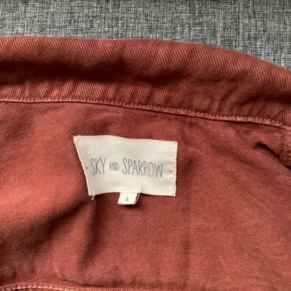 Sky & Sparrow Rust Button Up Jacket Size L - image 4